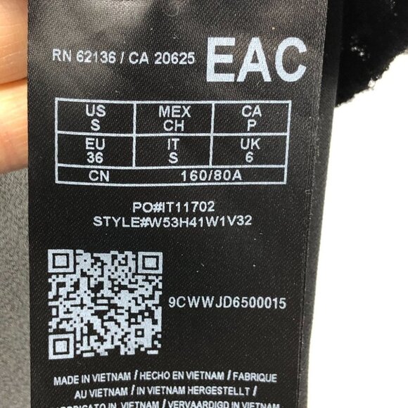 Guess Black Lace Chevron Sheer Short Sleeve Top size S - Picture 8 of 16